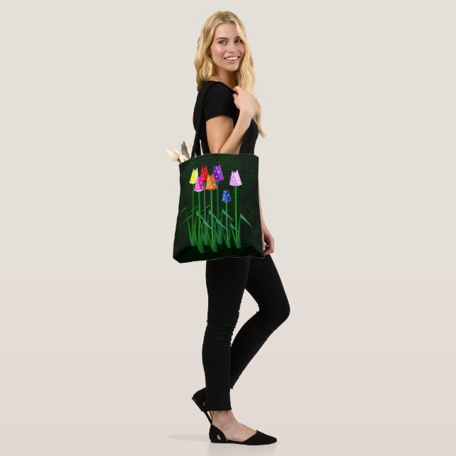 Polka Dot Tulips Tote Bag (On Model)