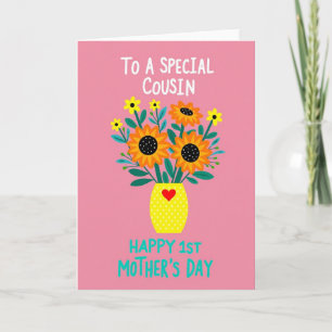 Polka Dot Vase Floral Card