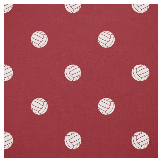polka dot volleyballs on red or ANY background Fabric (Swatch)