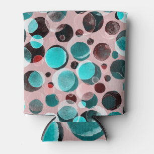 Polka dot watercolor, abstract pattern. can cooler