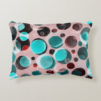 Polka dot watercolor, abstract pattern. decorative cushion