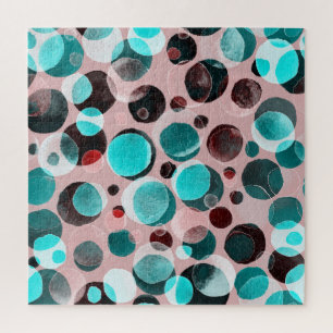 Polka dot watercolor, abstract pattern. jigsaw puzzle