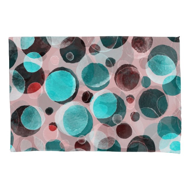 Polka dot watercolor, abstract pattern. pillowcase (Front)