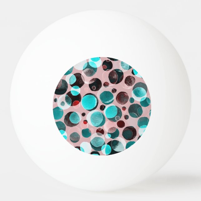Polka dot watercolor, abstract pattern. ping pong ball (Front)