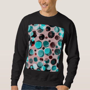 Polka dot watercolor, abstract pattern. sweatshirt