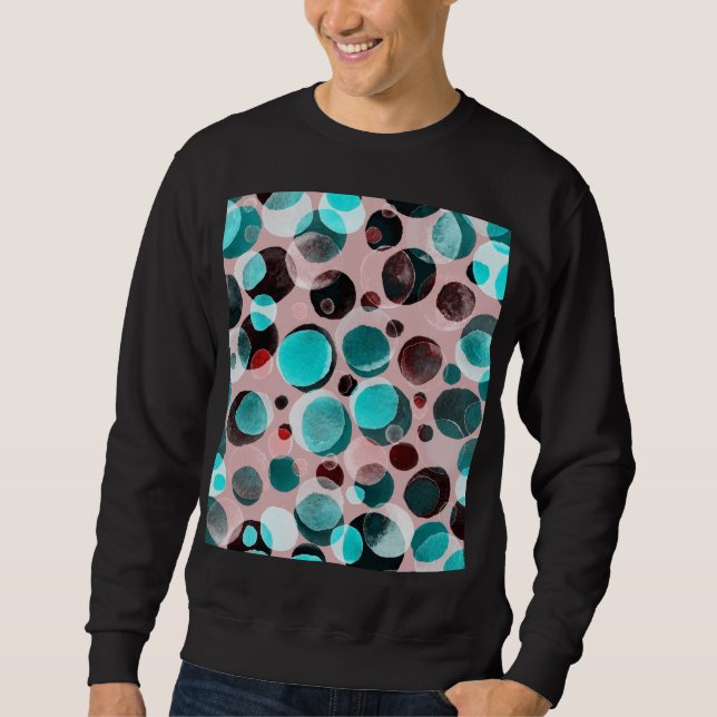 Polka dot watercolor, abstract pattern. sweatshirt (Front)
