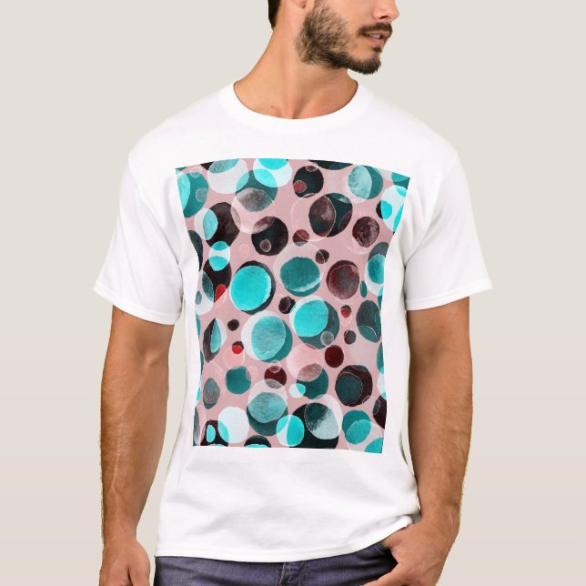 Polka dot watercolor, abstract pattern. T-Shirt (Front)