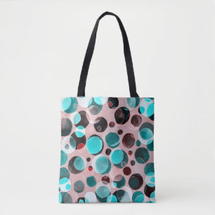 Polka dot watercolor, abstract pattern. tote bag