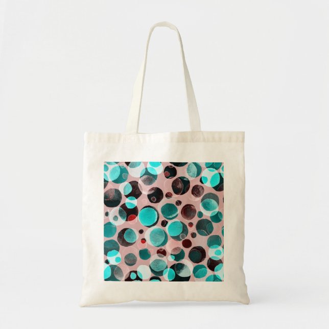 Polka dot watercolor, abstract pattern. tote bag (Front)