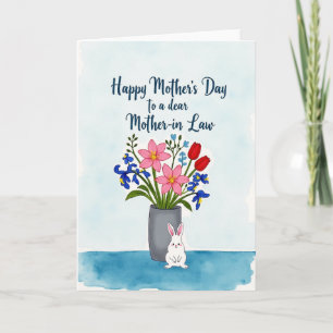 Polka Dot Watercolor Floral Card