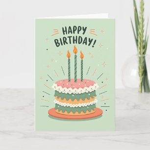 Polka Dot Whimsical Cake Card