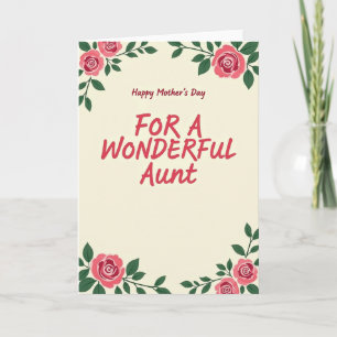 Polka Dot Wonderful Aunt Card