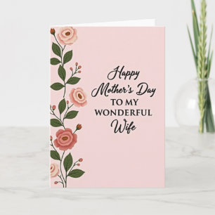 Polka Dot Wonderful Wife Card