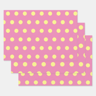Polka Dot Wrapping Paper (Pink & Soft Yellow)