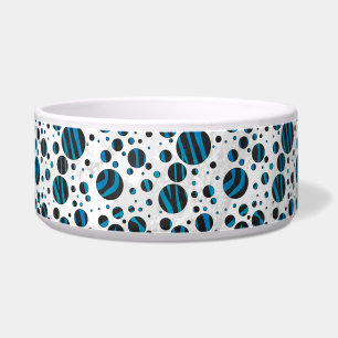 Polka Dot Zebra Black and Blue Pattern