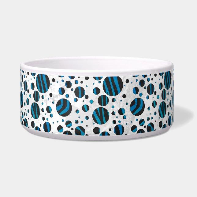 Polka Dot Zebra Black and Blue Pattern (Right)