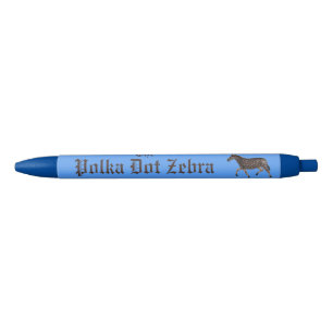 Polka Dot Zebra English Pub Black Ink Pen