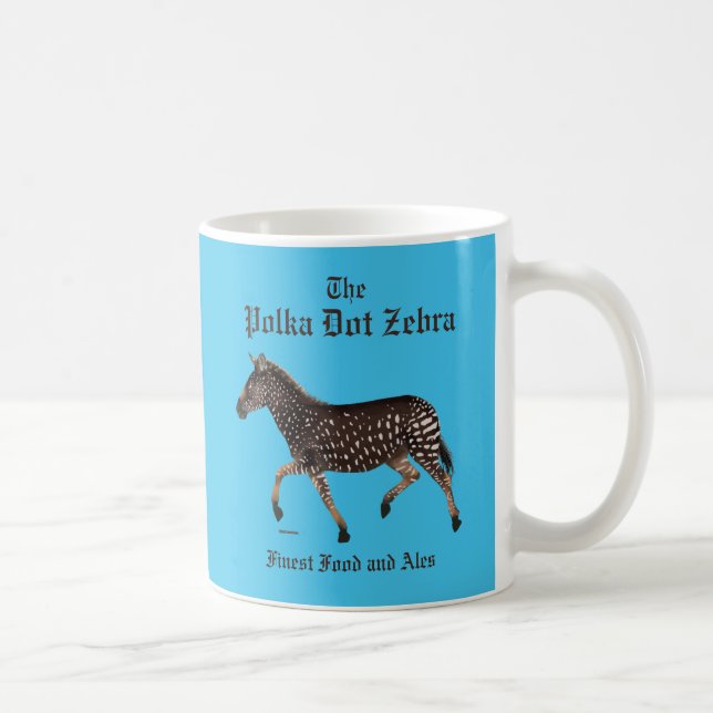 Polka Dot Zebra English Pub Coffee Mug (Right)