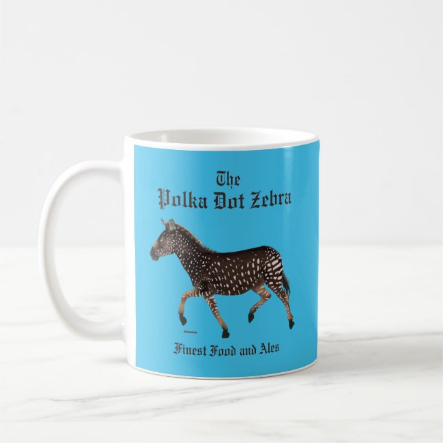 Polka Dot Zebra English Pub Coffee Mug (Left)