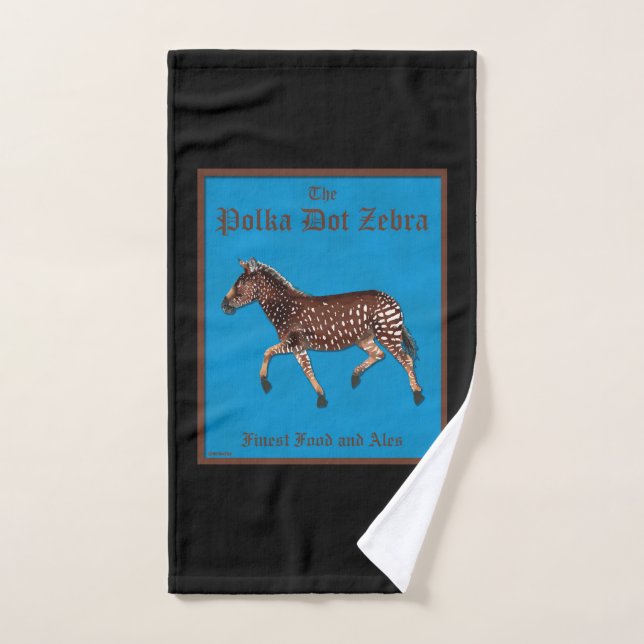 Polka Dot Zebra English Pub Hand Towel (Hand Towel)