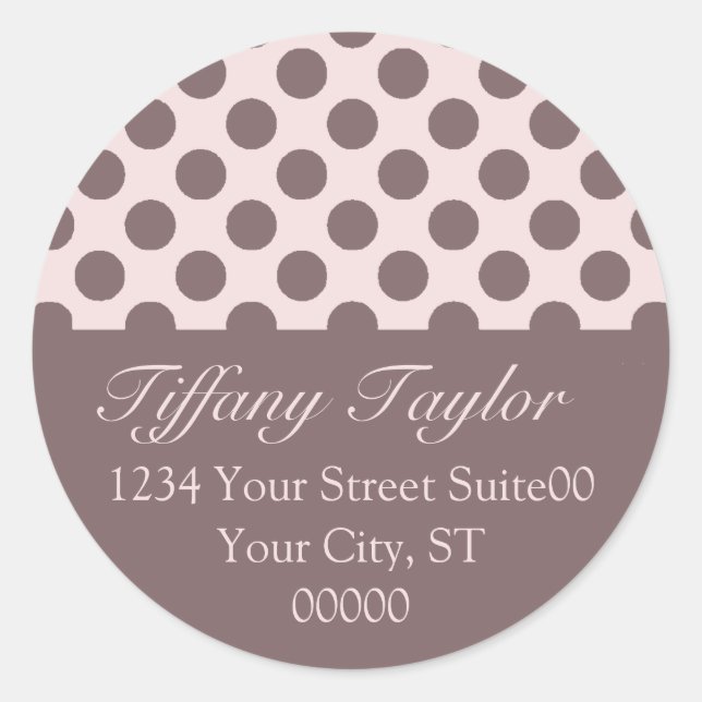 Polka-Dots Address Sticker (Front)