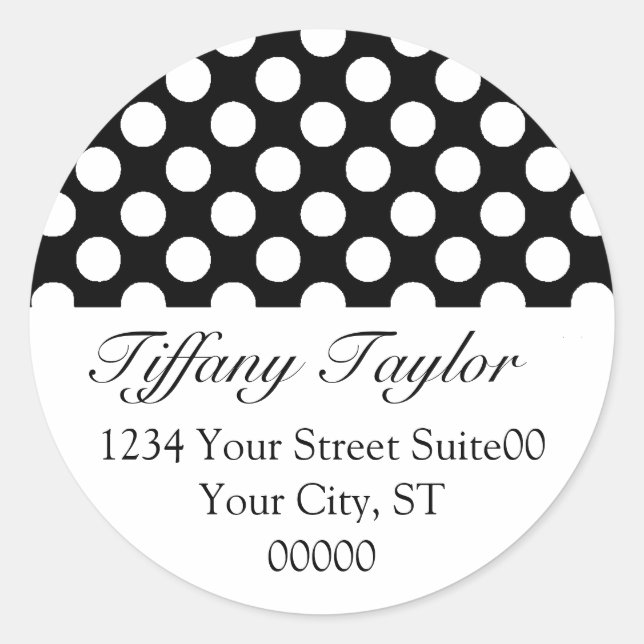 Polka-Dots Address Sticker (Front)