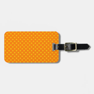 Polka Dots - Amber on Orange Luggage Tag