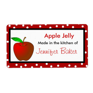 Polka Dots and Apple Food Labels