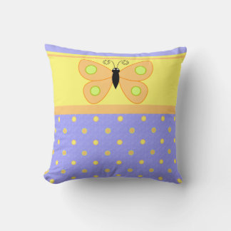 Polka Dots and Butterfly Throw Pillows