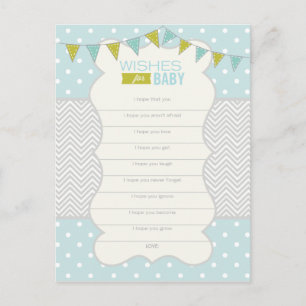 Polka Dots and Chevron - Wishes for Baby Card