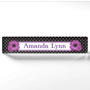 Polka Dots and Daisies Nameplate
