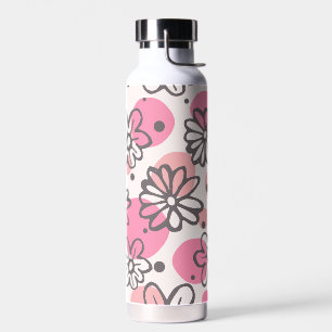 Polka Dots and floral Water Bottle