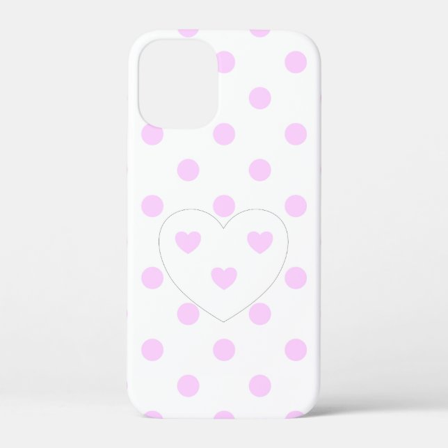 Polka Dots and Hearts 4 - White - cute girly Case-Mate iPhone Case (Back)