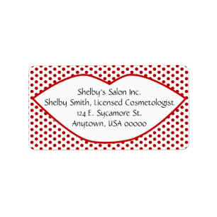 Polka Dots and Lips Address Labels