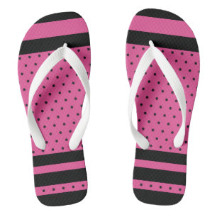 Polka Dots and Stripes Thongs