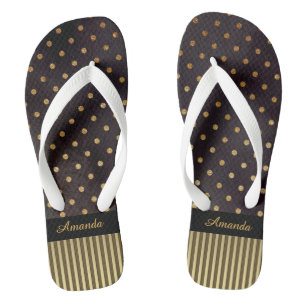 Polka Dots and Stripes Thongs
