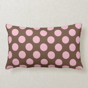 Polka dots and stripes throw pillow