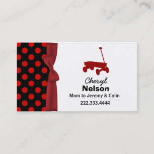 Polka Dots and Wagon Mummy Card