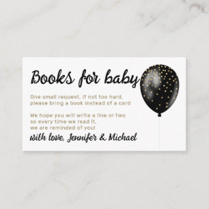 Polka Dots Balloon Sparkles Party Books for Baby Enclosure Card
