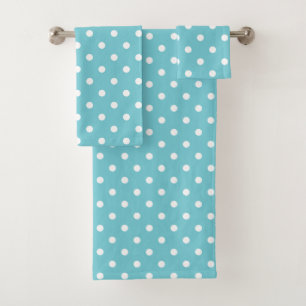 Polka dots bath towel set