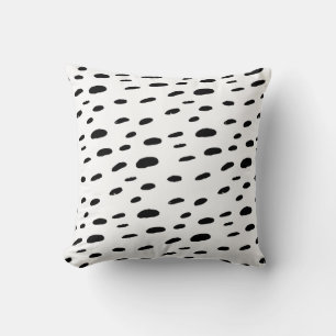 Polka Dots Black Polka Dots Dalmatian Pattern Cushion