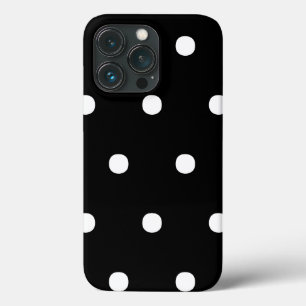 Polka dots Black white big bold elegant pattern iPhone 13 Pro Case