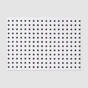 Polka Dots Black & White Transparent Tissue Paper