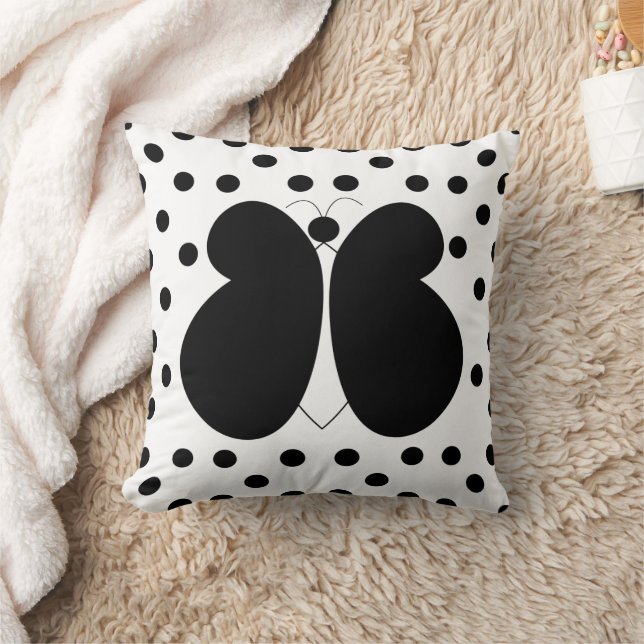 Polka Dots Butterfly  Cushion (Blanket)