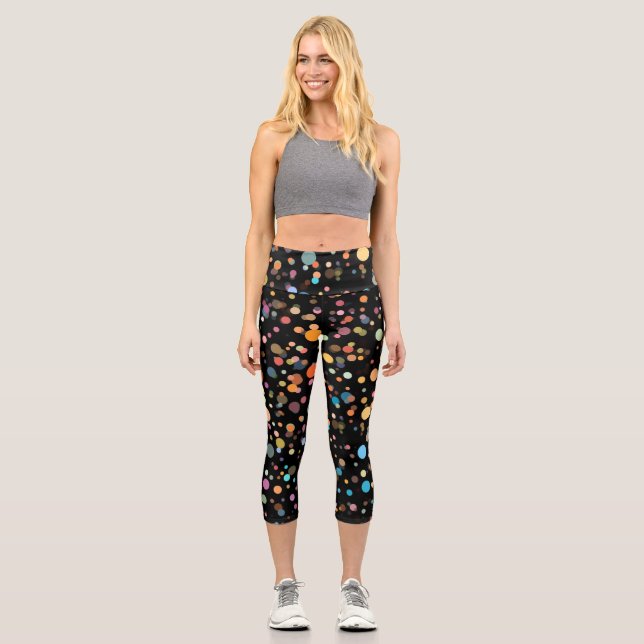 Polka Dots Capri Leggings (Front)