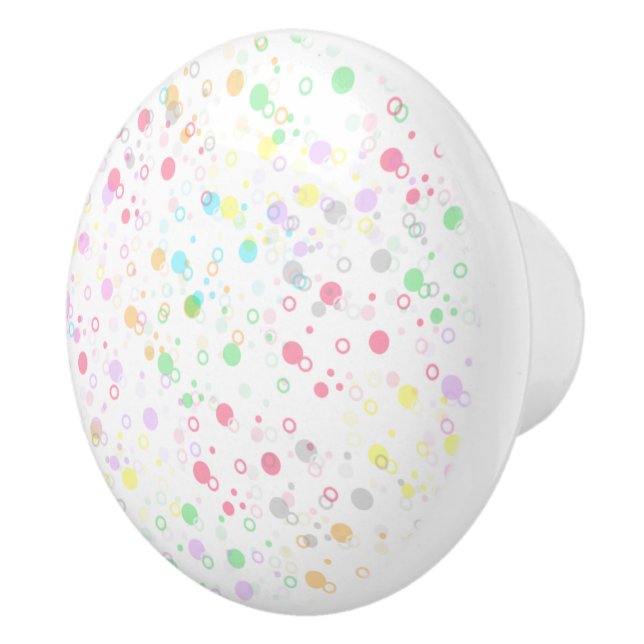 Polka Dots Ceramic Knob (Right)