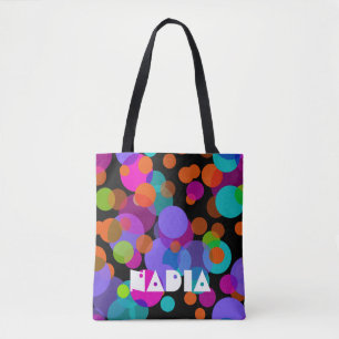 Polka Dots chaos coloured 2 + your backgr. Tote Bag