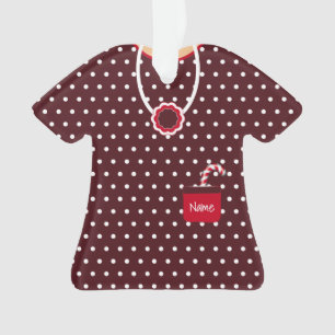 Polka Dots Christmas Dress Personalised Ornament