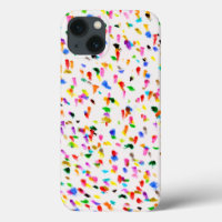Polka Dots Colourful Rainbows Ink Splatter