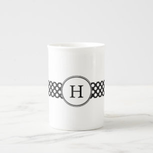 Polka-Dots Customisable Bone China Mug